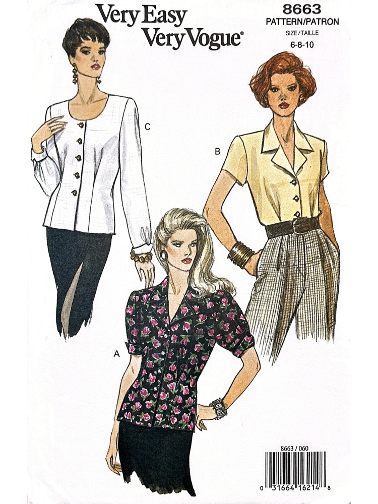 Vintage Vogue 8663 blouse pattern